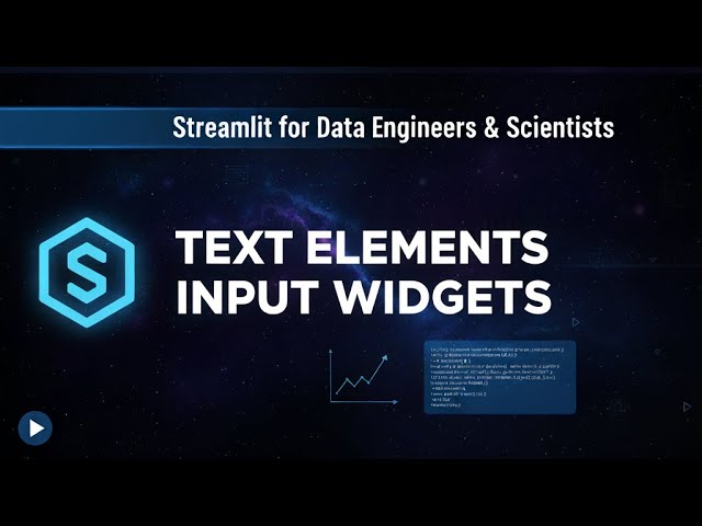 Streamlit | Text Elements & Input Widgets | Build Interactive Apps Easily | Day 2