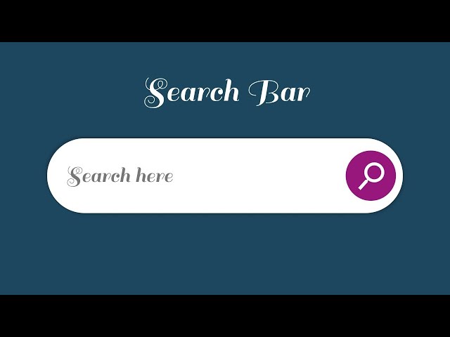 Simple search box/search bar |  CodiNGCreatiVE