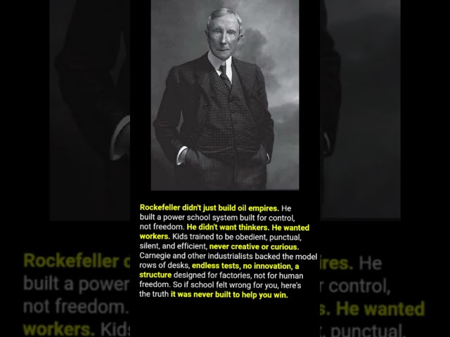 ​Rockefeller didn't just build oil empires. He didn't want thinkers. He wanted workers.