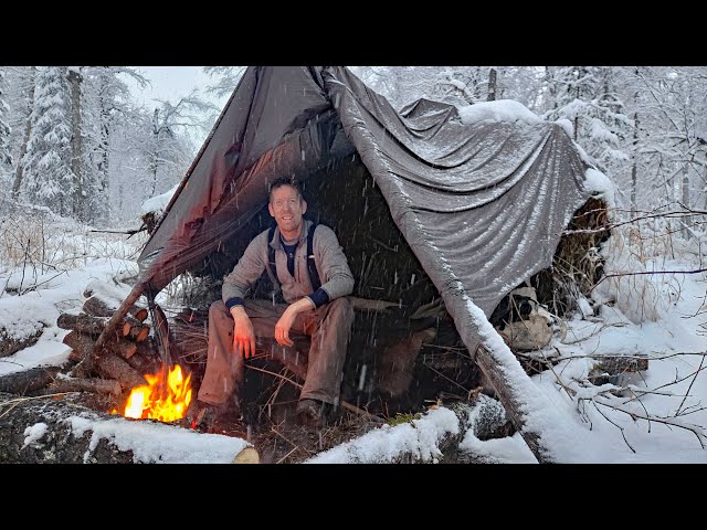 Camping in Snowstorm With No Tent, No Sleeping Bag