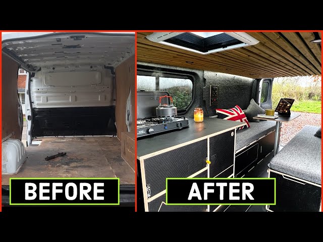 DIY Camper van conversion IN 10 MINUTES - Full build TIMELAPSE