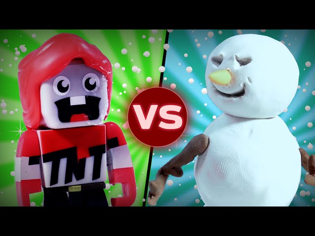 EXPLODINGTNT VS SNOWMAN - Stop Motion Animation