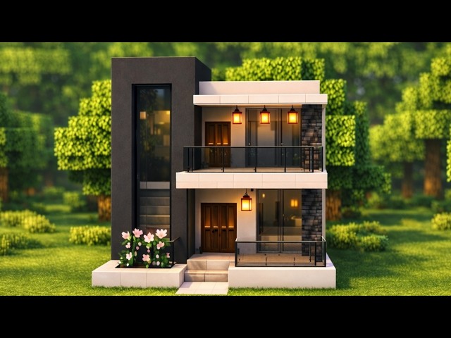 EASY 10 MINUTE MODERN HOUSE TUTORIAL | #Builderlad #minecraft