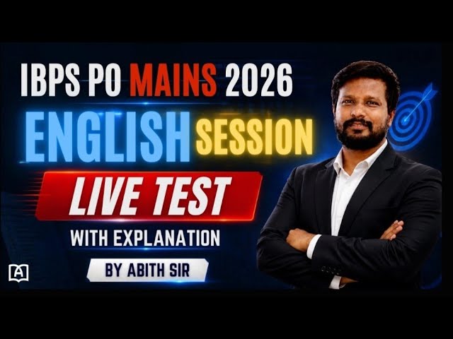 IBPS PO MAINS FULL TEST | FINAL TOUCH | BY ABITH SIR 