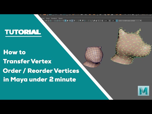 How to Transfer Vextex Order in Maya under 2 minutes. #maya #animation #tutorial