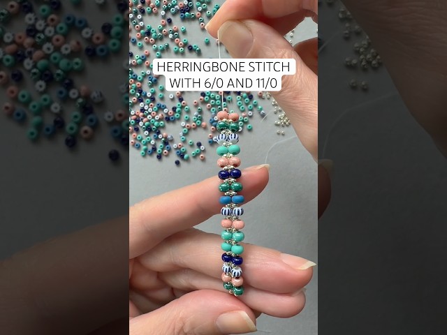 Make a Herringbone Stitch Bracelet with Me #beadingtutorials