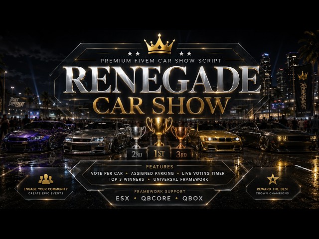 Car Show Script | ESX, QBox, QB-Core | FiveM Script by Renegade Scriptz
