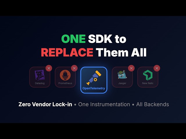 "OpenTelemetry: ONE SDK to Replace Datadog, Prometheus, Jaeger & More!