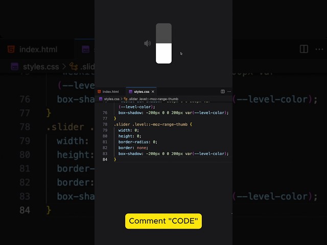 Volume Slider | HTML & CSS  🔥 #html #css #shorts  #frontend #programming #coding #webdesign #ui