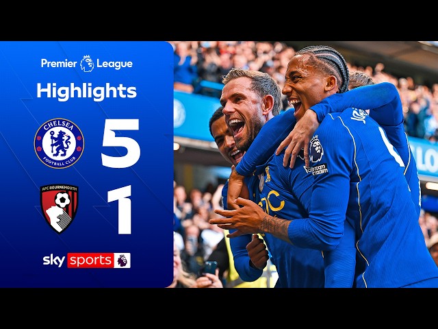 Henderson & Pedro bag braces 🎯 | Chelsea 5-1 Bournemouth | Premier League Highlights