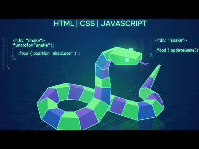 🐍Create A Snake Game in HTML CSS & JavaScript | JavaScript Game Tutorial
