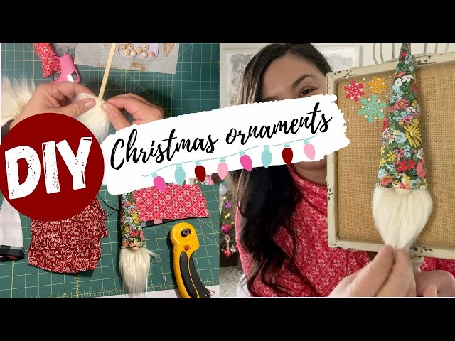 SEWING CHRISTMAS ORNAMENTS #SEWVLOGMAS, MAKING GNOMES FOR CHRISTMAS TREE DECORATIONS