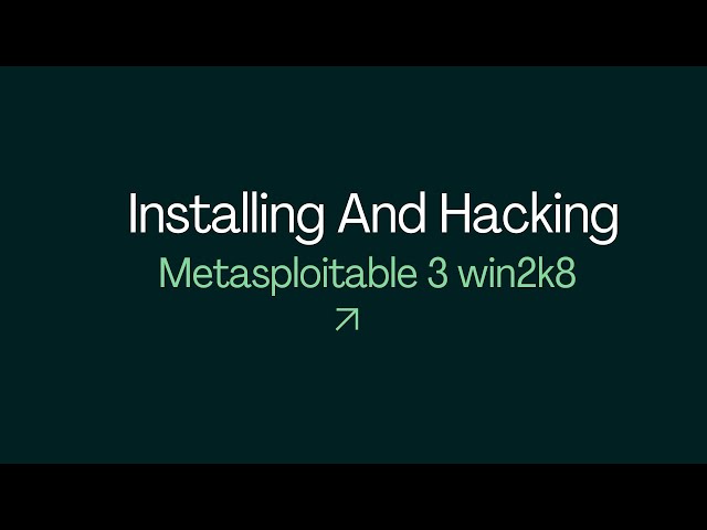 Metasploitable 3 Windows Server 2008 | Installation & Exploitation Lab (Ethical Hacking)