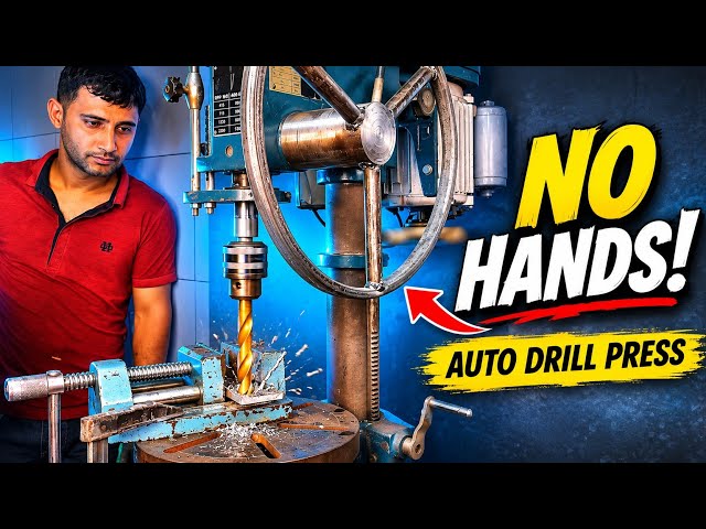 I Turned My Drill Press Into an Automatic Drilling Machine!