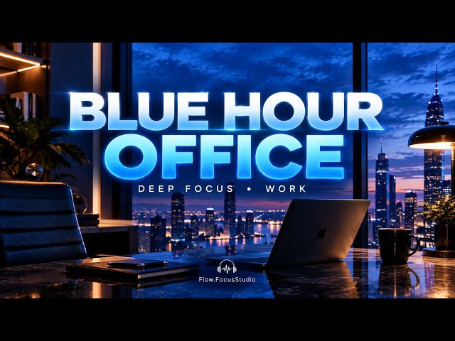 Deep Focus Music — Blue Hour Office | 1 Hour Elegant Electronic Music for Work & Productivity