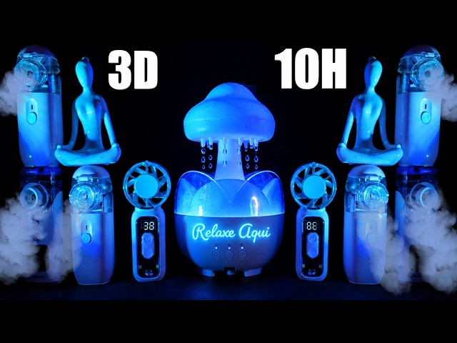 💨 3D ASMR | Nebulizers + Rain 🌧️😴 The White Noise That Switches Off Your Mind in Minutes