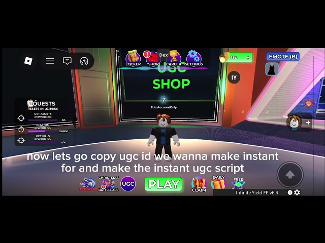 How to create Instant ugc | Script    [NOTE: this doesnt works on all games because devs patch it] 