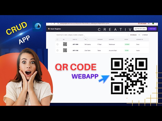Free Asset Tracking System with QR Codes | Google Sheets + Apps Script Tutorial #webapp