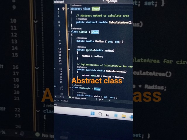 abstract class in c#, c# interview questions and answers  #shortsfeed