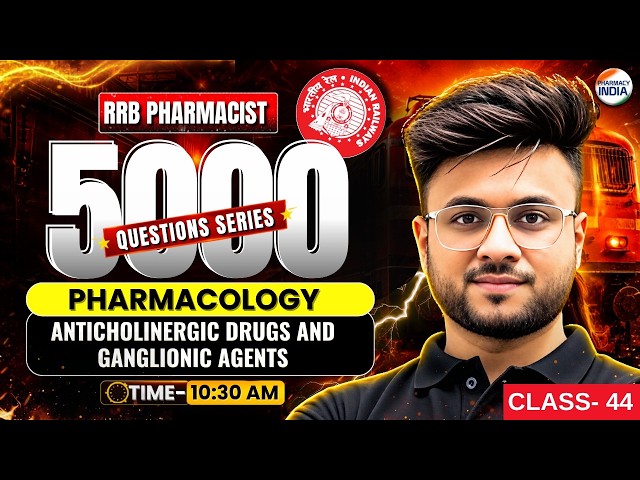Anticholinergic Drugs & Ganglionic Agents | Pharmacology | RRB Pharmacist #pharmacist #rrbpharmacist