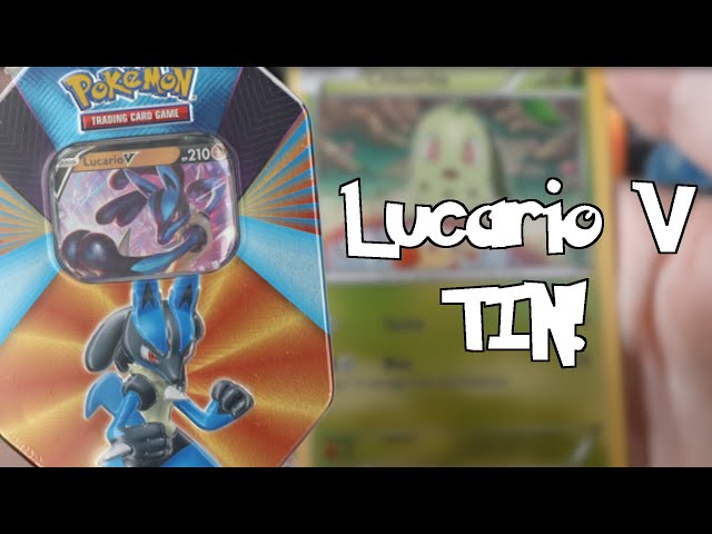 Ich öffne meine erste Lucario V-Tin - und das Ergebnis ist ziemlich... ernüchternd.