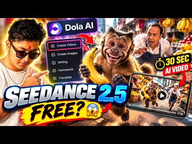 Seedance 2.5 FREE with Dola AI! 😱 Create 30 Sec AI Videos | Full Tutorial