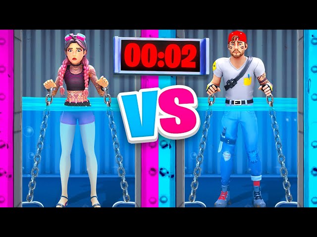 GIRL vs BOY Trap CHALLENGE on FORTNITE