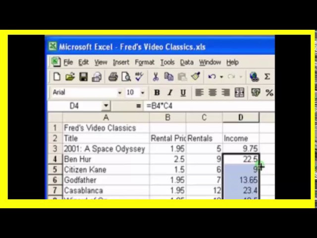 Microsoft Excel Tutorial - Part 3 (Calculation and Formulas)