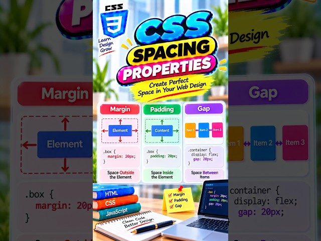 CSS Spacing Properties आसान भाषा में | Margin, Padding और Gap | CSS Tutorial for Beginners
