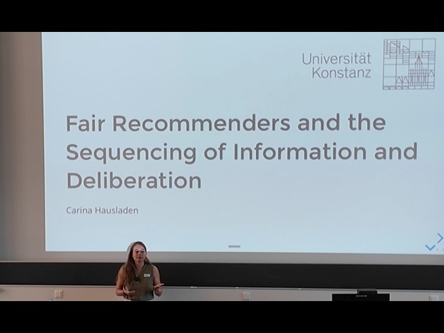 Fair Recommenders and the Sequencing of Information and Deliberation