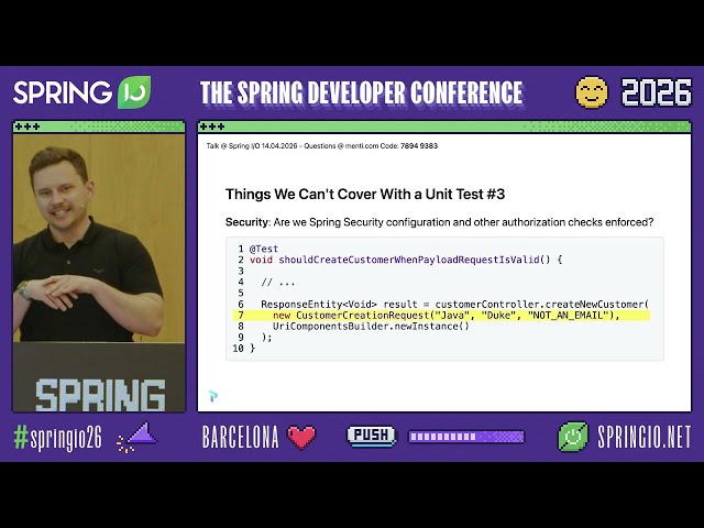 Testing Spring Boot Applications Demystified by Philip Riecks @ Spring I/O 2026