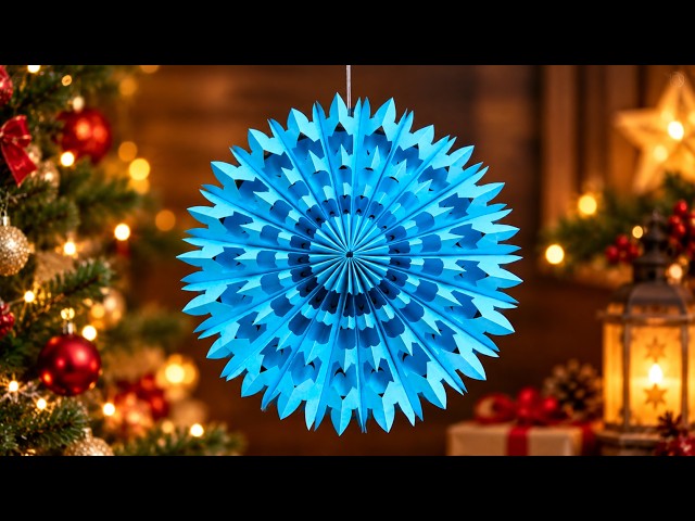 DIY Paper Snowflake Christmas Decoration | Easy & Beautiful Paper Craft
