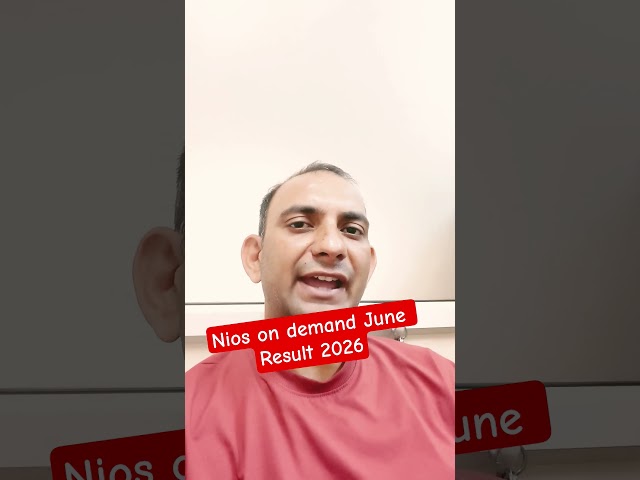 nios on demand result 2026 #niosresult #niosondemandexam #results