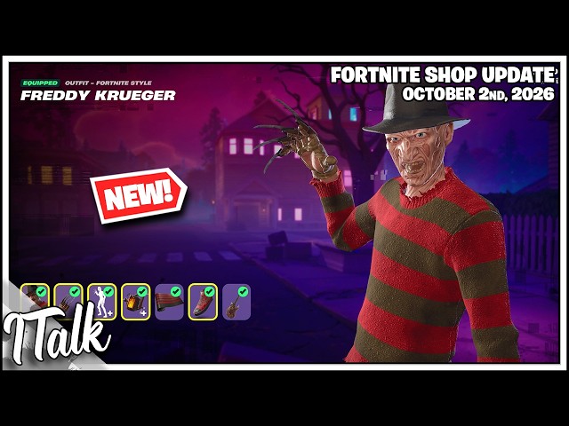 Fortnite Shop *NEW* FREDDY KRUGER SKIN & QUEST PACK! [October 2nd, 2026] (Fortnite Chapter 7)
