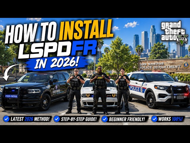 How to Install LSPDFR in 2026! 🚔 COMPLETE Beginner Guide | GTA 5 Police Mod Tutorial