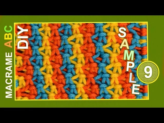 Macrame ABC - pattern sample #9