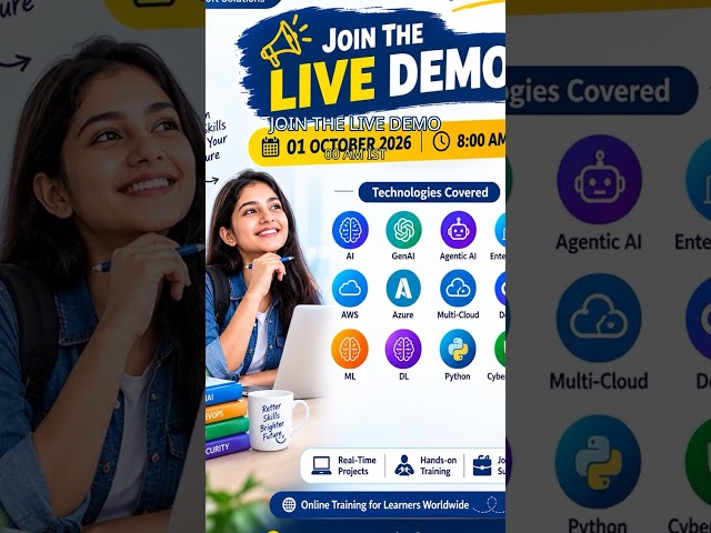 🔥 AI + GenAI + Agentic AI LIVE Demo | AWS, Azure, DevOps & Real-Time Projects | Cloudsoft