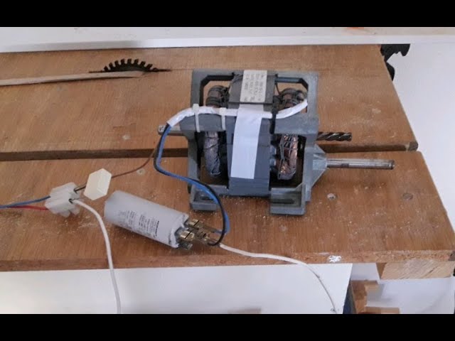 How to connect a three-wire motor to AC power. Recycling Challenge 2019
