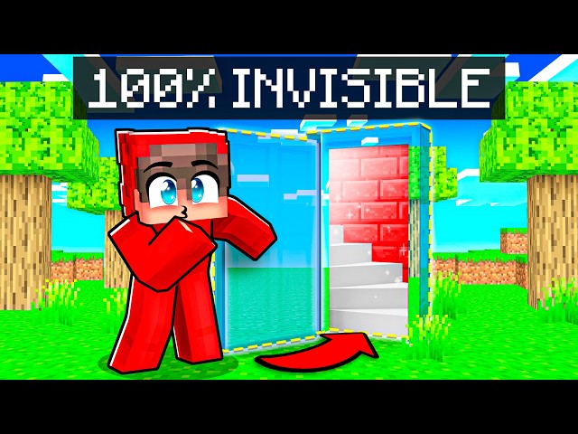 Cash Builds A 100% INVISIBLE HOUSE in Minecraft