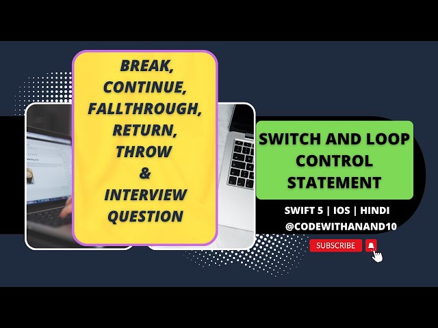 Switch and Loop Control Statement ( break,continue,fallthrough,return,throw ) in Swift 5 #ios