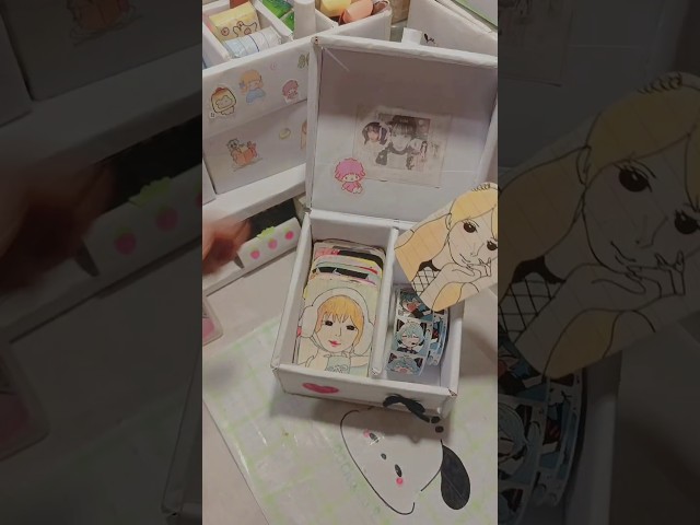DIY storage box ‼️💭🍰|#diy #storagebox #shorts #trending #photocard #craft