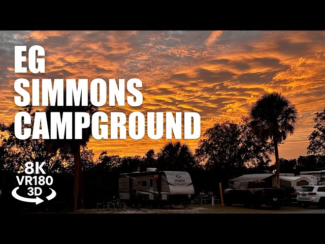 E.G. Simmons Park Campground VR180 8K 3D Tampa Bay Camping Kayak RV & Tent Sites | VR视频 8K 3D動画 VR旅行