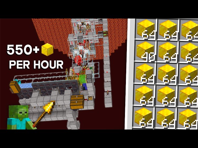 BEST Gold Farm Minecraft Java 26.3 | 550+ Gold Blocks/Hour! (Spear + Looting III)