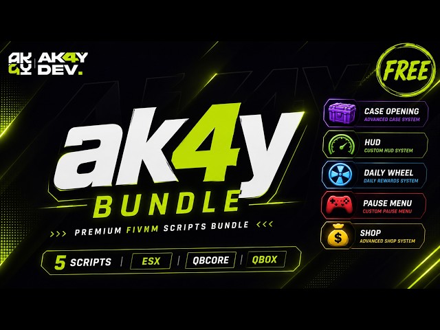 AK4YScripts Bundle - Case Opening, HUD, Daily Wheel, Pause Menu, Shop for FiveM 📦 ESX/QBCore/QBOX