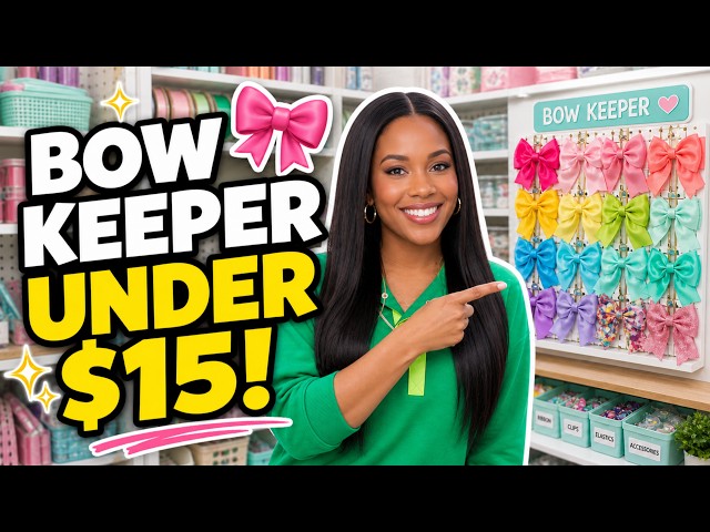 Make This Cute Bow Holder with Dollar Tree Materials