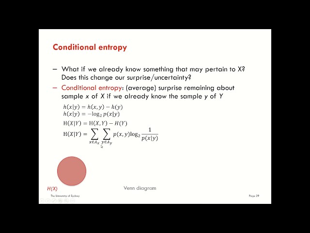 Introduction to Information Theory: Entropy - Part 6 - Conditional Entropy