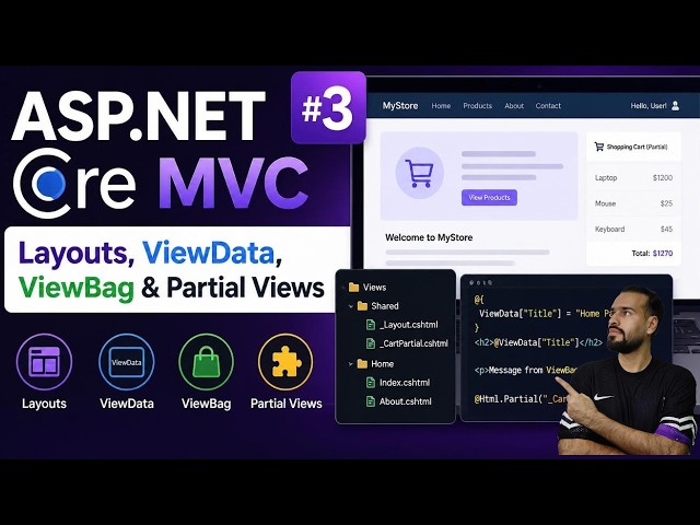 ASP.NET Core MVC #3 - Layouts, ViewData, ViewBag & Partial Views