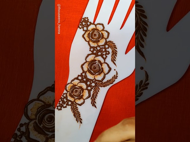 Eid Henna Inspo / simple flower henna Design #shorts