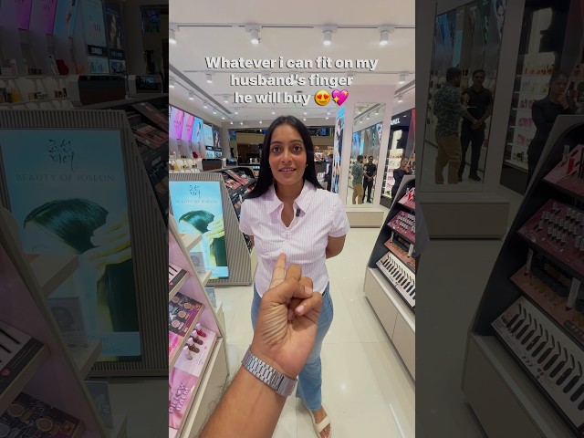 Whatever Fits on My Husband’s Finger, He Buys from NYKAA 😂💄#YtShorts #Nykaa #Shorts #Couple #Viral
