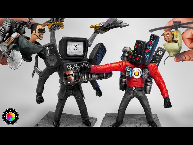 I MAKE TITAN CINEMA MAN vs TITAN SPEAKERMAN INFECTED and [Skibidi Toilet] Play-Doh #6 | PlastiVerse